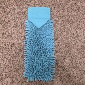 Norwex Chenille Hand Towel Hanging Teal Microfiber BacLock Blue New